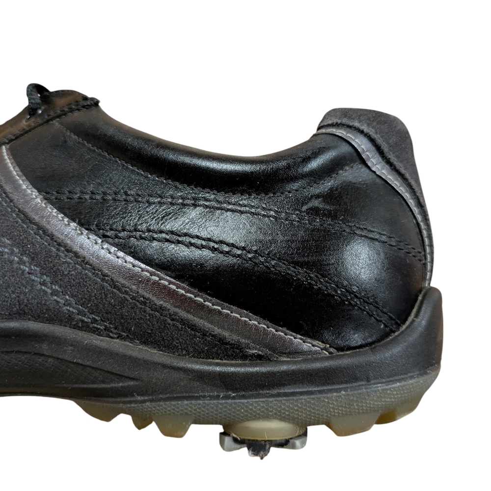 Ecco Black Leather Golf Shoes Mens Size 46 - Picture 6 of 10